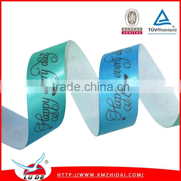 New design thermal transfer ribbon /Heat Transfer Printing Satin Ribbon decorate Christmas Day