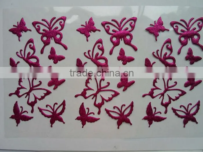 Colored glitter letter number stickers