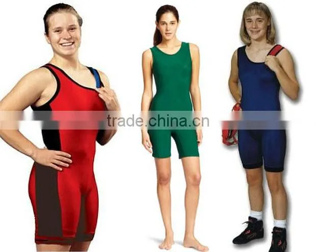 China youth full sublimation cheap wrestling singlets