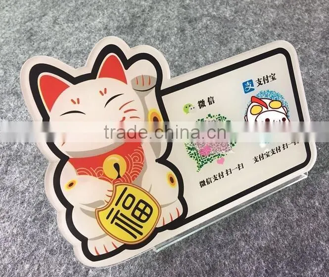 factory custom tabletop acrylic payment display sign holder