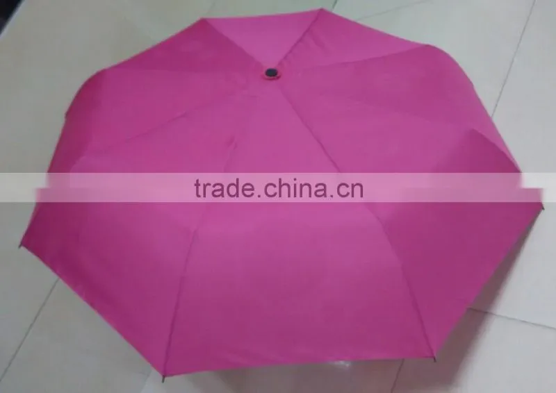 2016 magenta label watermark printing high quality automatic pocket umbrella