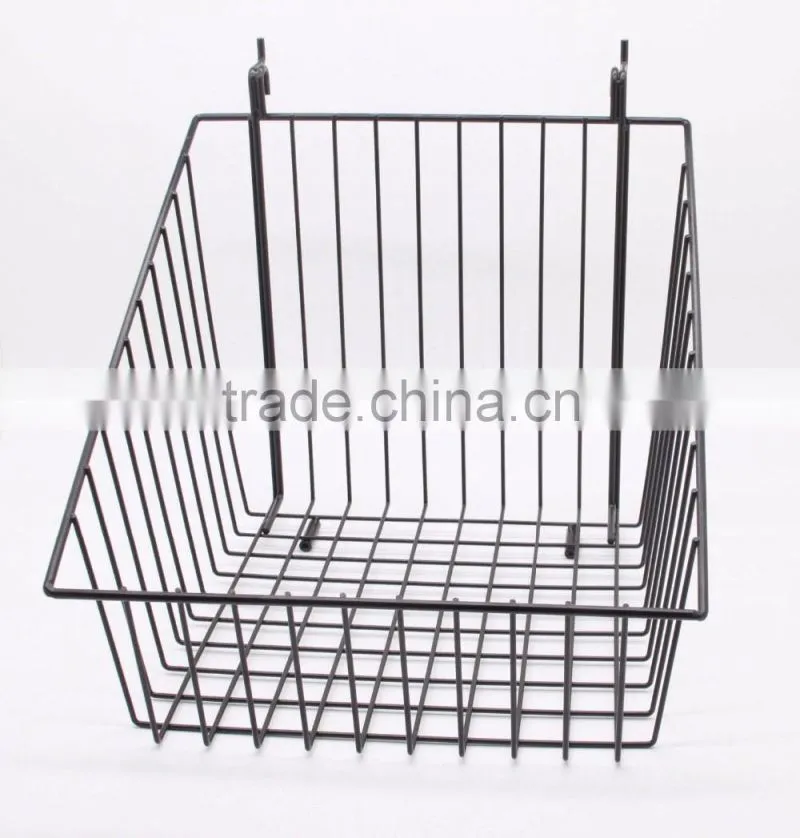Sloped Front Wire Basket For Gridwall slatwall
