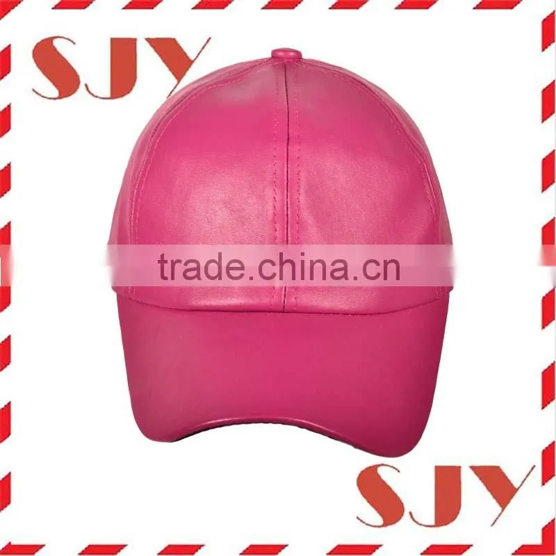 6 Panel Promotional Custom Baseball Caps wholesale leather hats