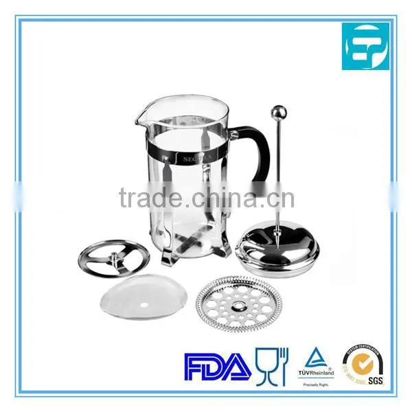 350ml / 3-cup Stainless Steel Borocilicate Glass coffee plunger