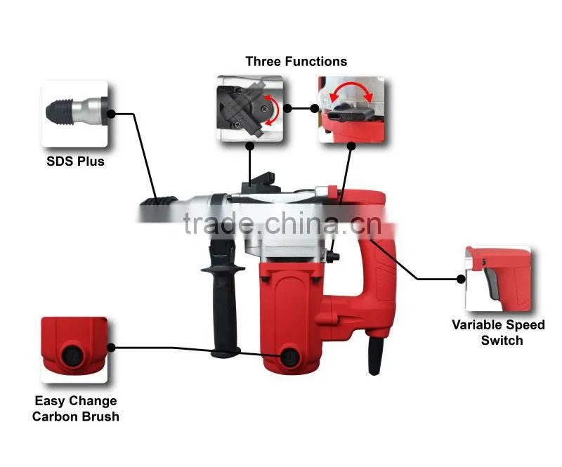 32mm 1500W Rotary Hammer GRH1500-32V Electric Power Tools DEKO