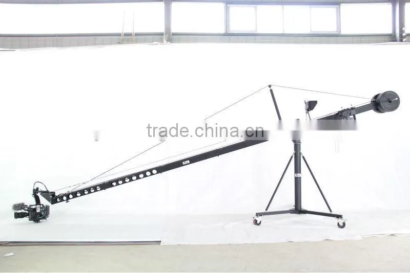 Professional broadcast 12m triangle jimmy jib camera crane for Sony ARRI and Red camcorder