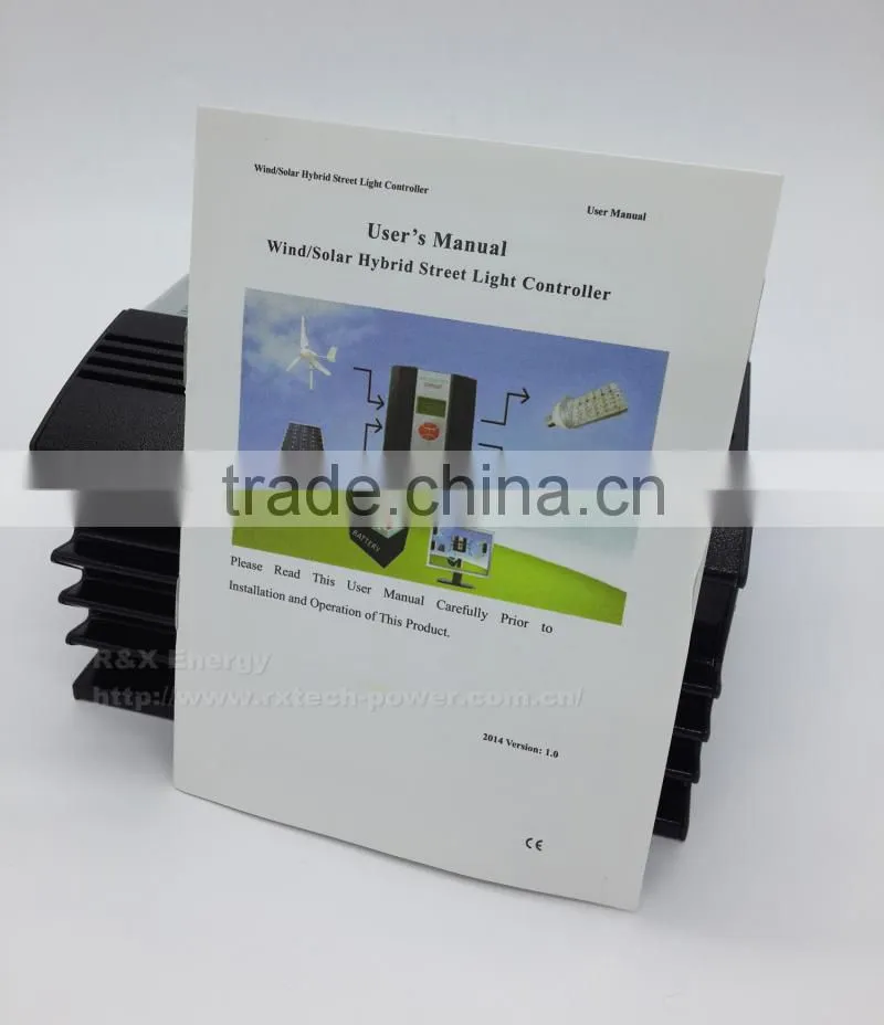 PWM 24V wind/solar hybrid controller with monitoring software, LCD display 400w rated, 600w max charge controller with RS232
