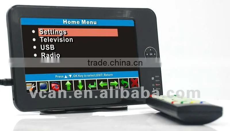 DVB-T7012HD 7 inch Portable handheld HD DVB-T TV receive box