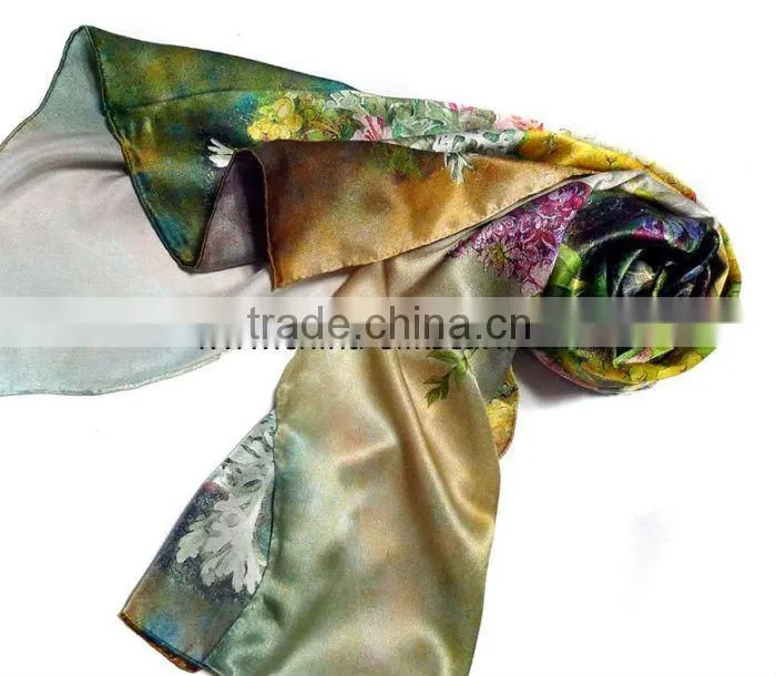 Fashion Square Print Lady's Silk Hijab