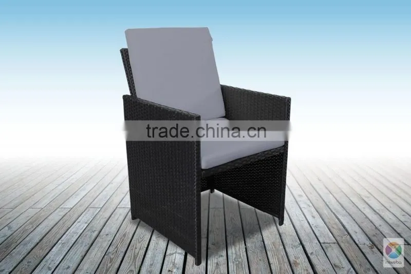 Outdoor poly rattan furniture cube set, Vietnam high quality poly rattan
