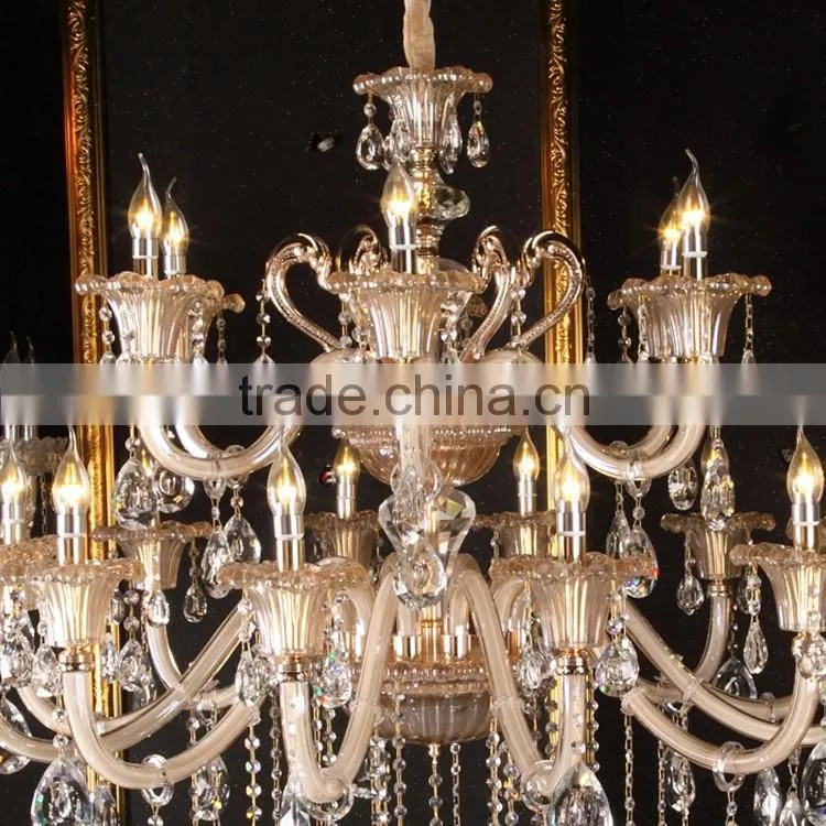 Cognac glass plate arabic style candle chandelier