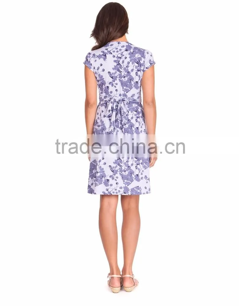 Summer Sexy Two Pieces Maternity Dress with Printing