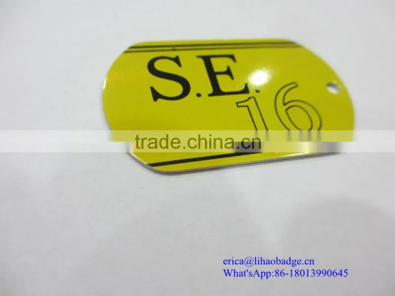 Aluminum silkscreen printing ID dog tag