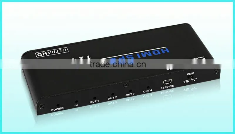 High quality support 3D UHD HDMI Splitter 1 * 4, 4K*2k