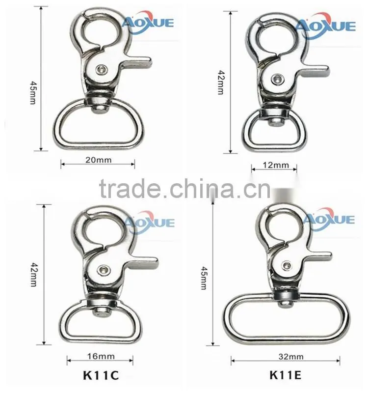 Hook Type and zinc alloy Material Shrimp snap hook
