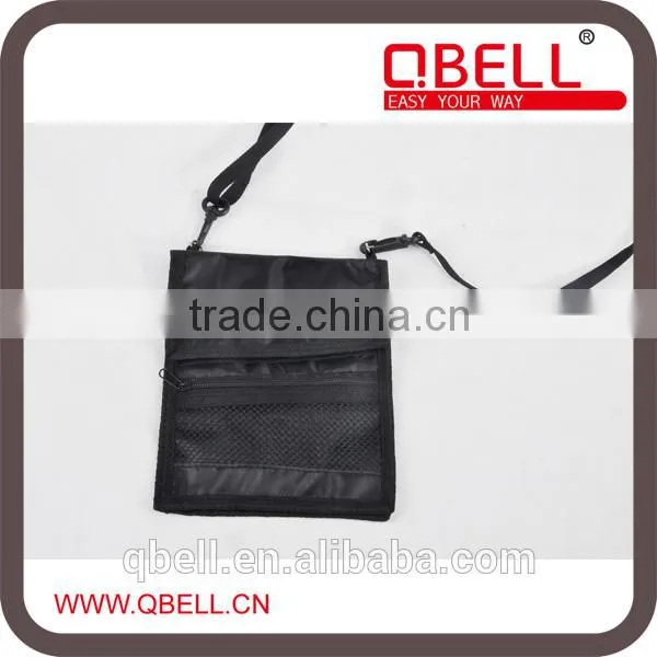 Customized high quality neck strap wallet/ neck hanging bag for travel or sport