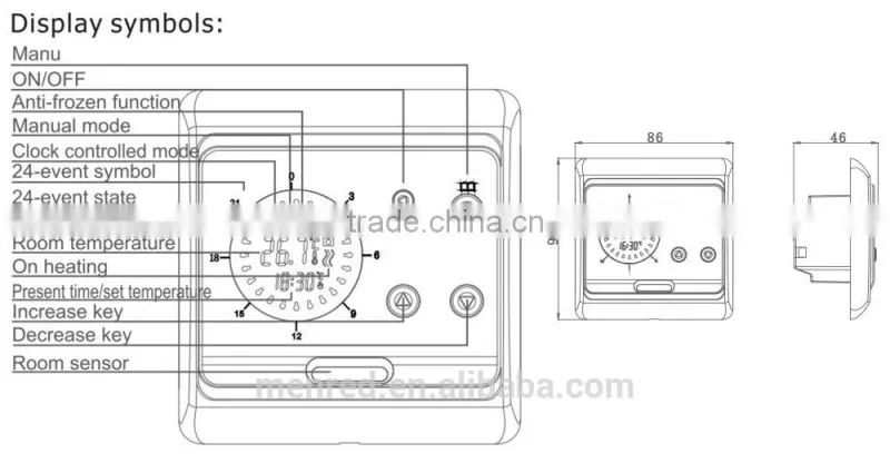 E6...Heating Thermostat with LCD Screen