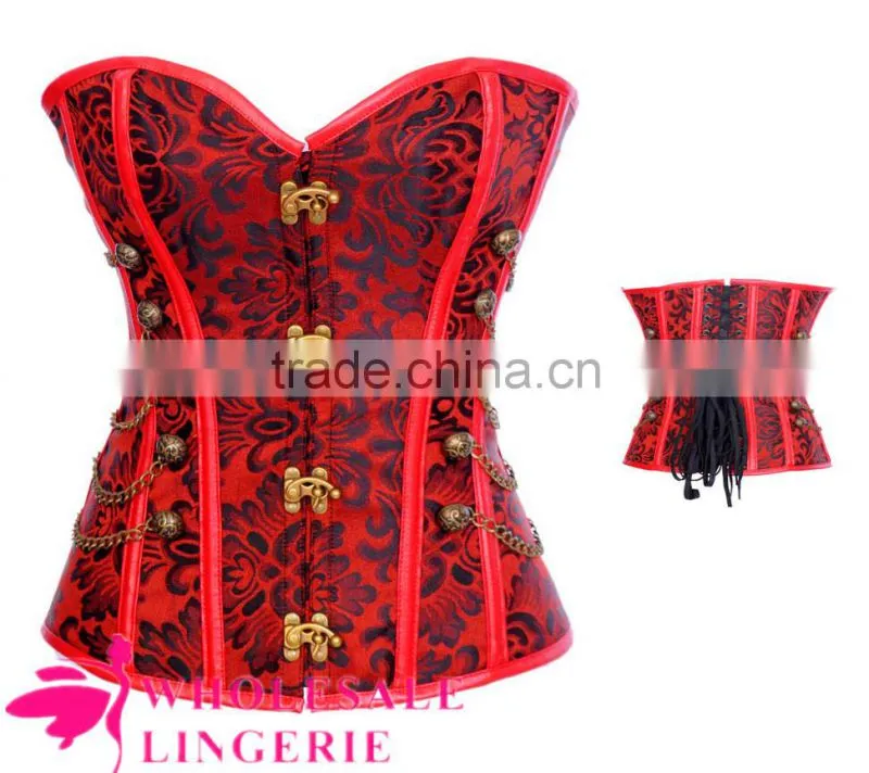 2015 wholesale sexy red marture corset waist training fashion corset to wear out