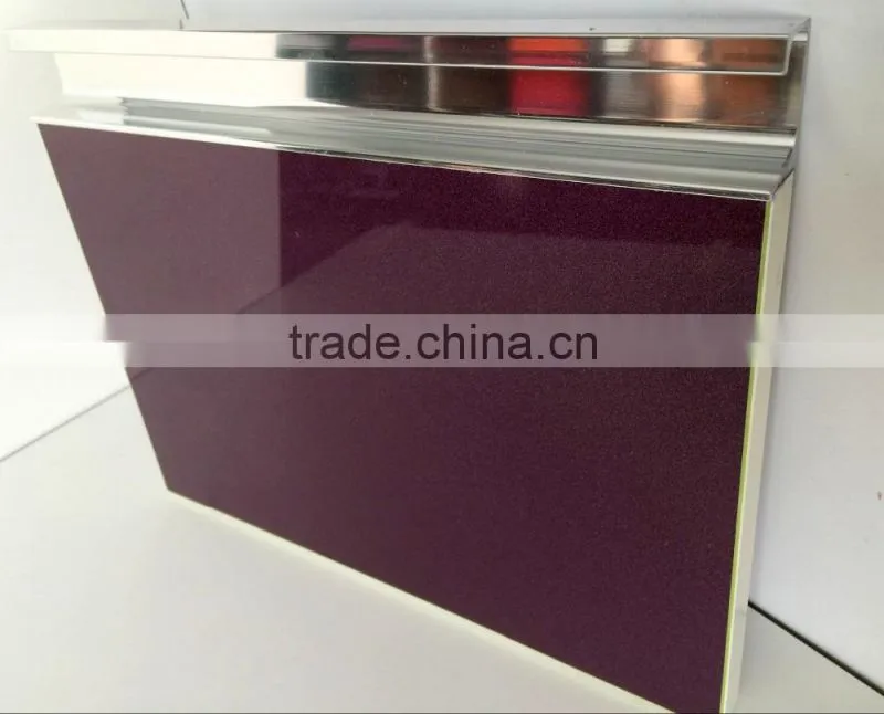 Scratch -proof UV mdf high gloss solid color kitchen cabinet door