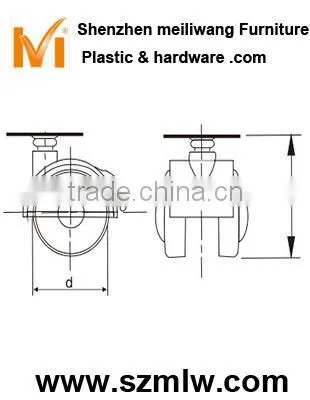with plate and lockable furniture castors