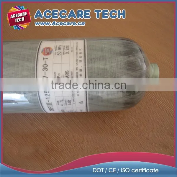 4.7L carbon fiber gas cylinder, 300bar pressure composite cylinder for SCUBA diving