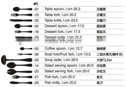 B2200 stainless steel flatware sets spoon fork and knife