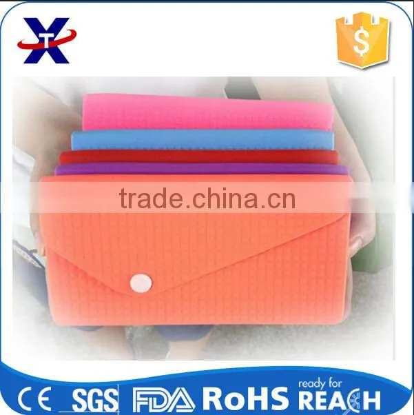 envelope shape silicone mini hand bag for ladies silicone rubber coin purse
