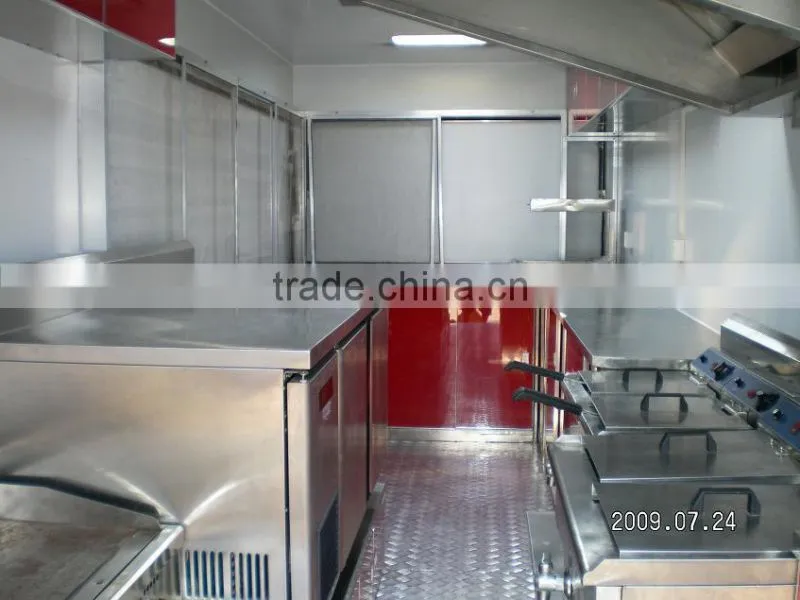 panel solar trailer lectrical operated delicious fast food vanfor sale