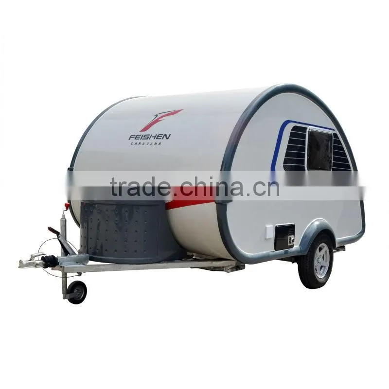 Hot selling fibber glass mini caravan trailer