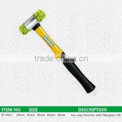 PVC install hammer with fiberglass handle