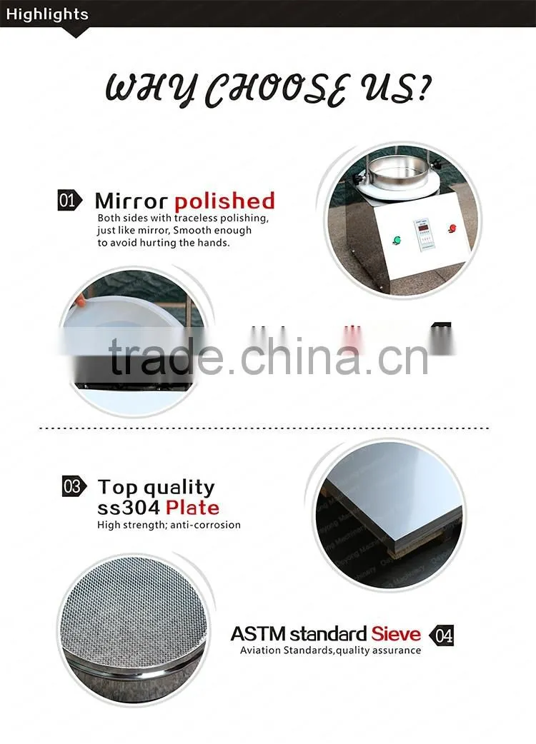 200mm stainless steel multilayer standard lab analysis electromagnetic sieve shaker