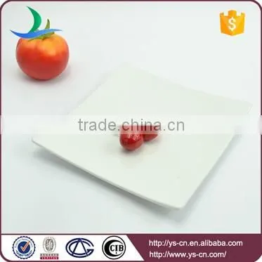 Porcelain white square shape wholesale dinner plates
