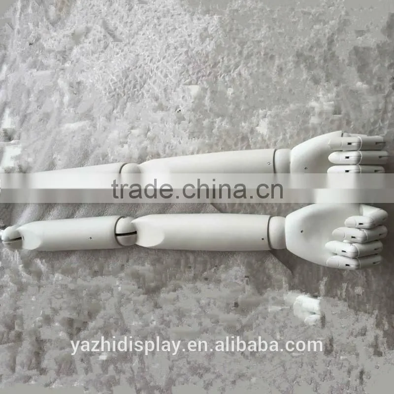 White wooden mannequin arm use for dress form