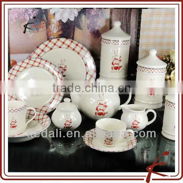 ceramic bird design salt pepper pots with handgrip