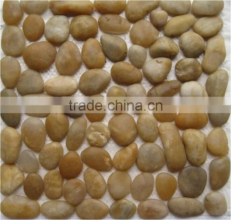 Natural Black River Pebbles Stone Mosaic Paver