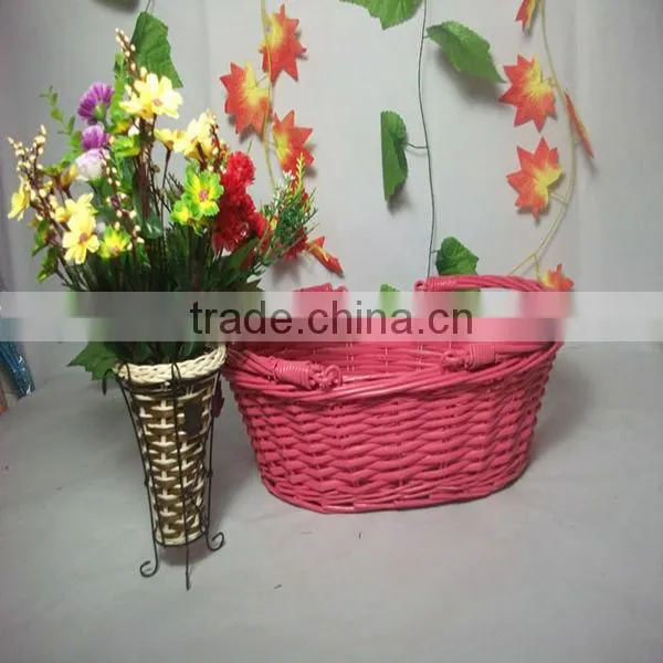 Beautiful exquisite willow flower basket