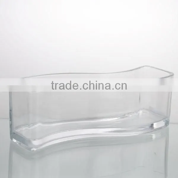 4"spray colors paper leaf transfer sqnare vase