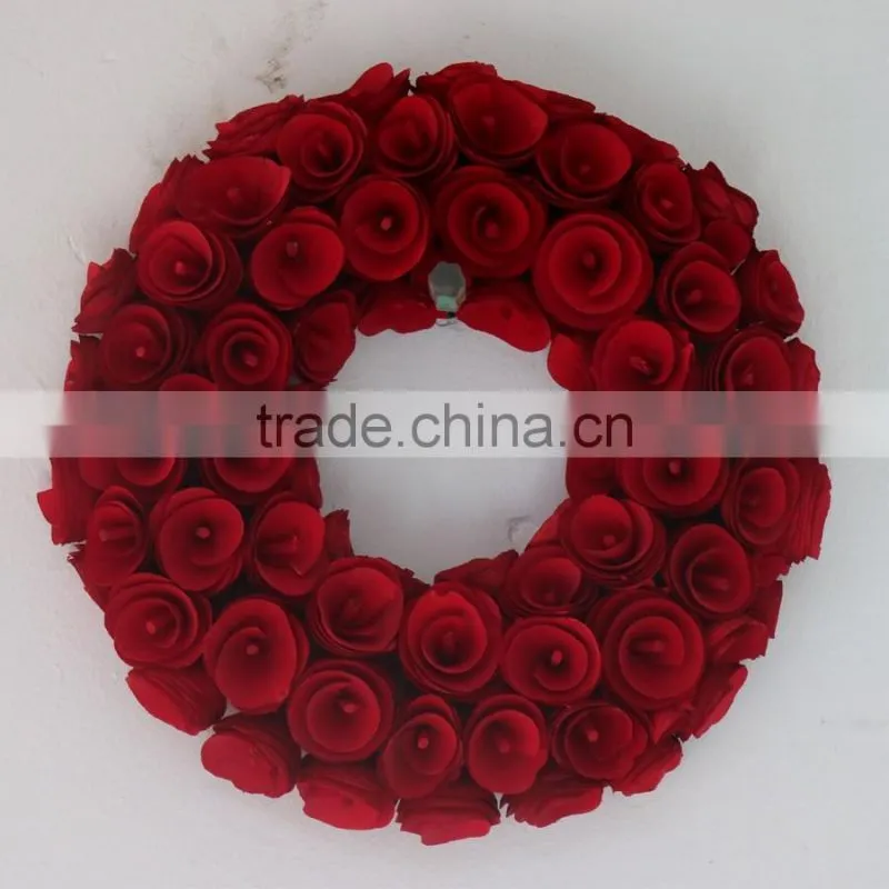Handicraft wood heart topiary