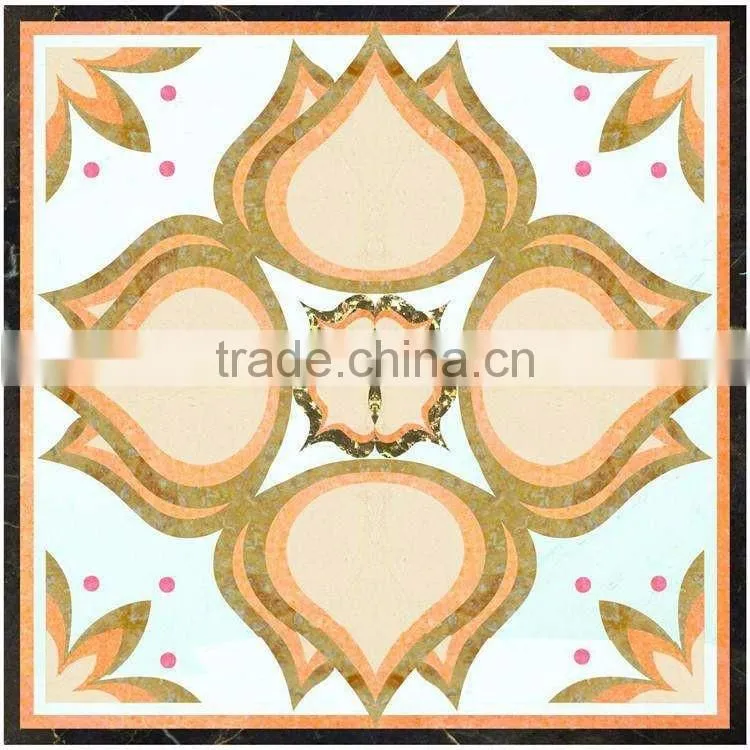 Luxury European Rococo Style Handmade Square Marble Medallion for Villa Floor Decoration BF12-04284c