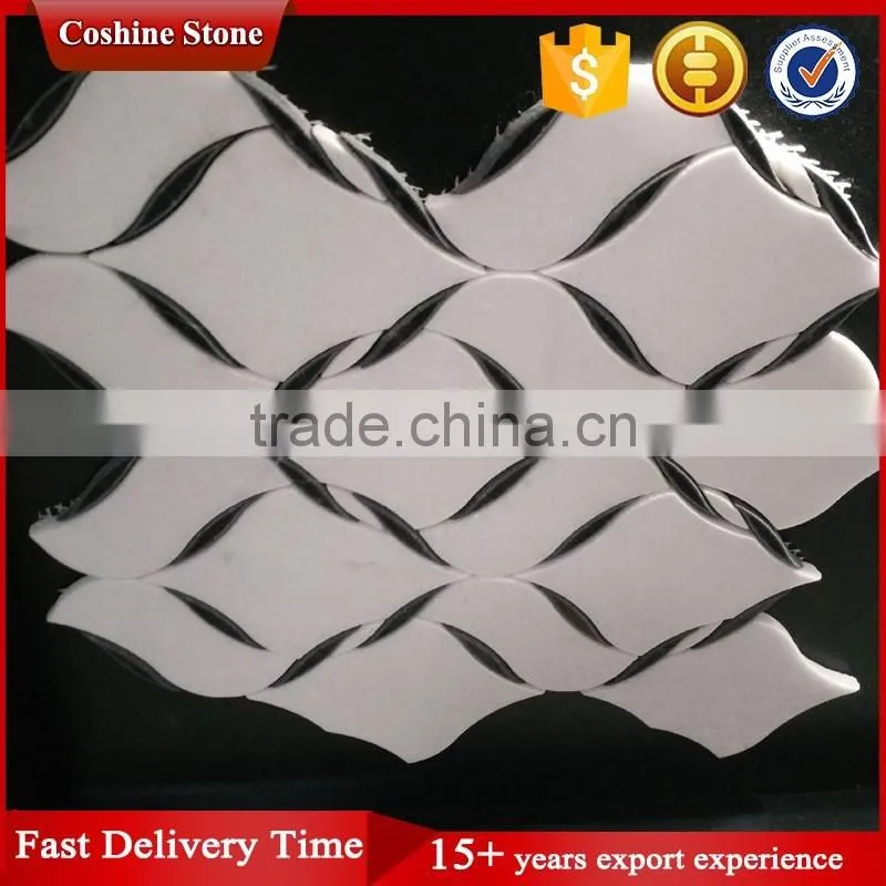 Luxury Interior Wall Decoration Background Carrara White Marble Mosaic tile