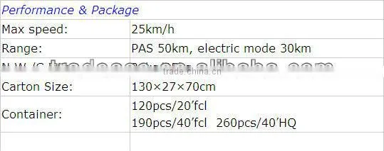 2014 new model 36v 10ah with ce en15194 Lithium battery electric bike