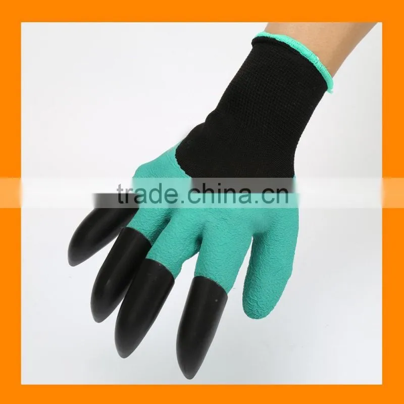 Garden Digging Gloves as seen on TV with Fingertips Right Claws, Great for Digging, Raking, Cultivating