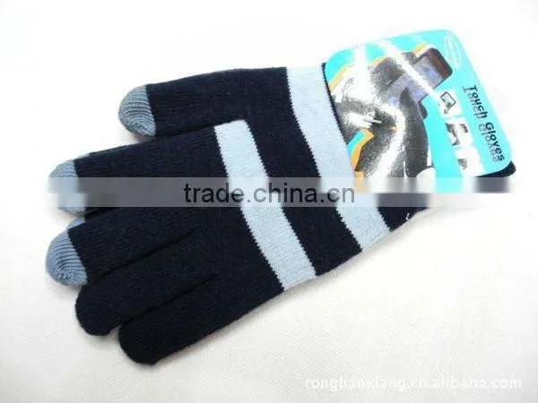 Stripe Acrylic iPhone Touch Gloves ZMR723