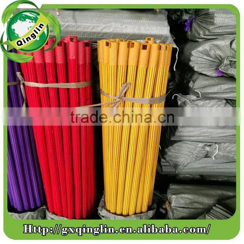 pvc coated wood handle with short plastic black cap made by Guigang factory