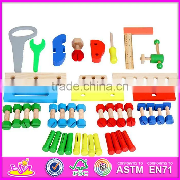 2016 new design children wooden tool play set toy W03D073