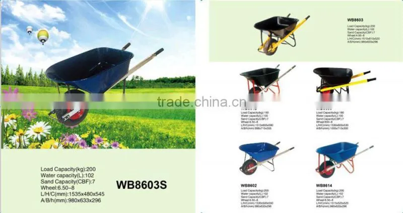 plastic tray Double wheels Wheelbarrow WH8802