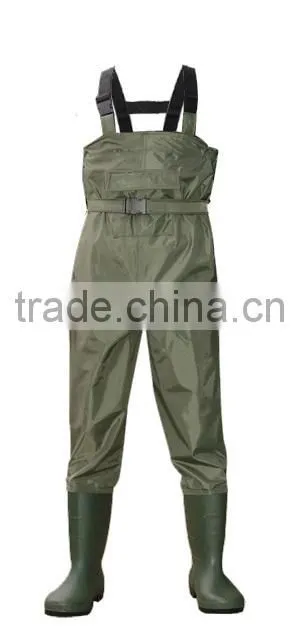 chest pocket and waist belt chest wader