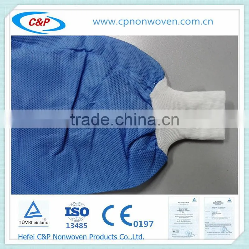 Disposable Sterile Reinforced Surgical Gown in SMS/SMMS materials for Operation