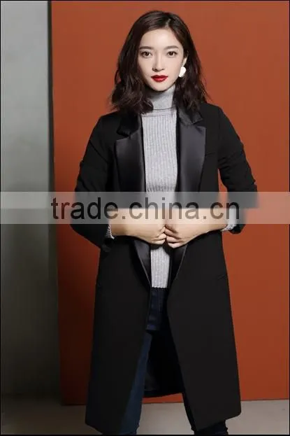 fashion ladies custom long women blazer WMS26