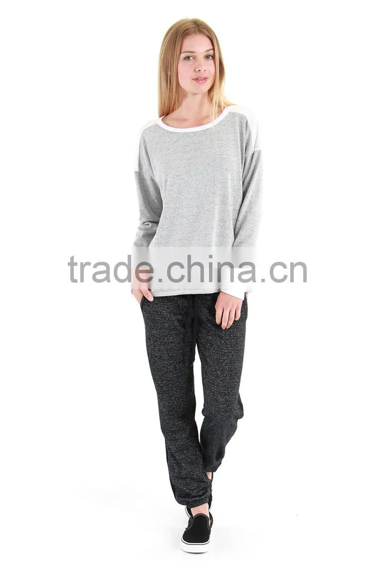 Comfortable cotton waistband drawstring joggers women jogger pants